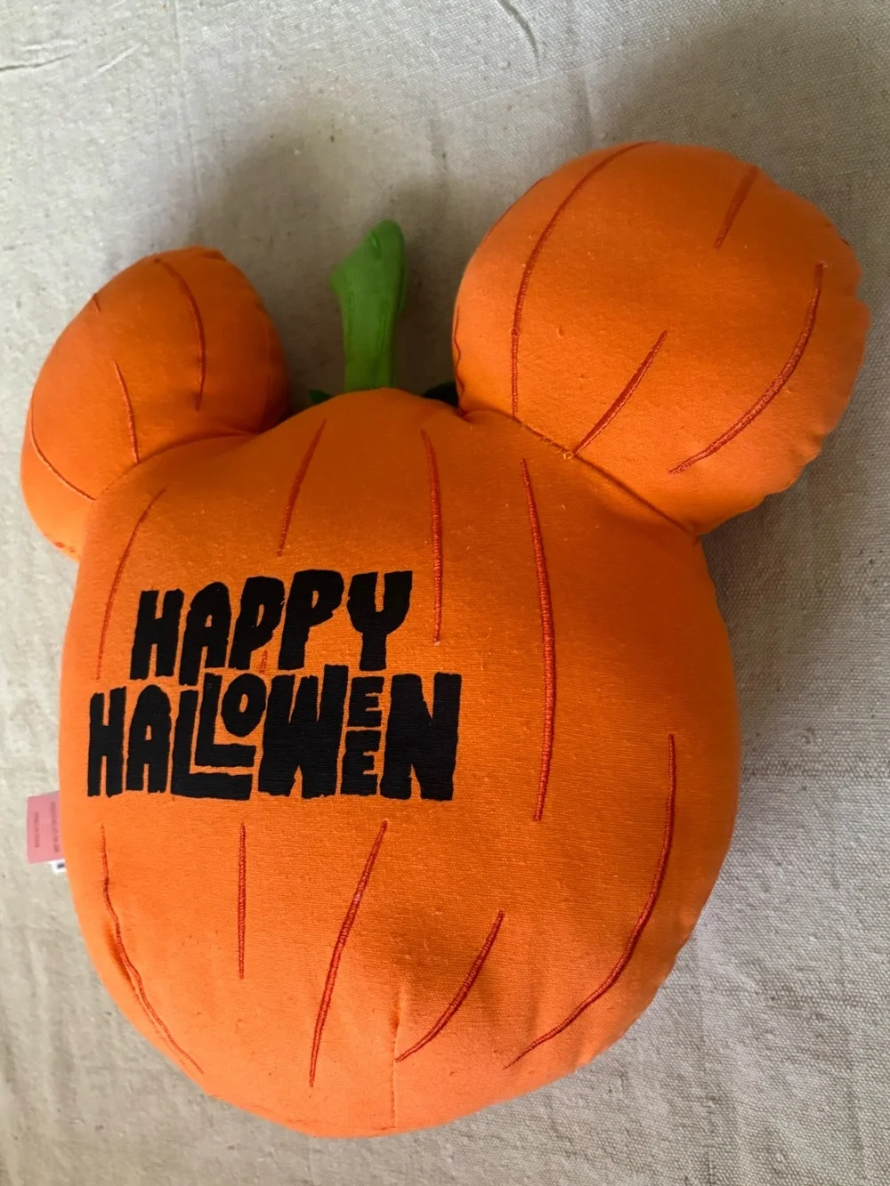 Disney Parks Halloween Mickey Pumpkin Pillow Jack-O-Lantern Plush 2022